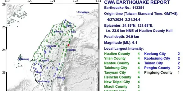 Gempa Magnitudo 6,4 Landa Taiwan, Getaran Picu Gedung di Ibu Kota Taipei Berguncang